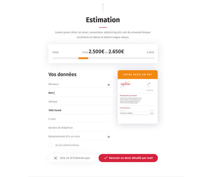 Luminus - Boiler - Application web
