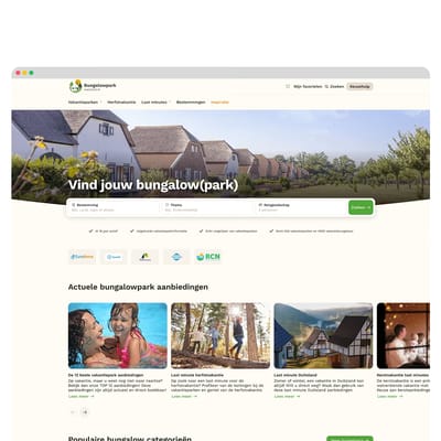 Bungalow­parkoverzicht - WordPress (ver) buiten zijn comfort zone - Web Applicatie
