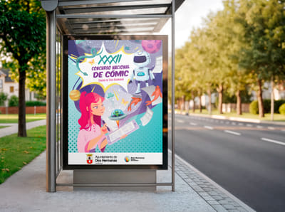 Diseño de Imagen para XXXII Concurso Nacional del Cómic - Diseño Gráfico