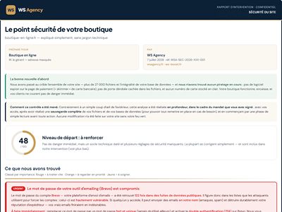Audit et mise en sécurité d'une boutique PrestaShop - Cybersécurité
