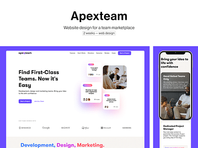 Website Design for Apexteam - Création de site internet