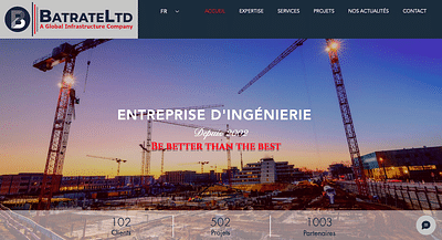 CREATION DE SITE VITRINE D'INGÉNIERIE BATRATEL - Motion Design
