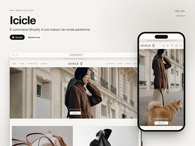Icicle — e-commerce Shopify d'une maison de mode parisienne - E-commerce