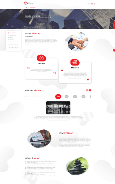 Eitesal Organization portal - Création de site internet