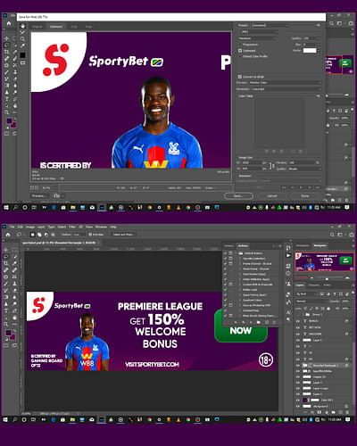 SportyBet web advert - Grafikdesign