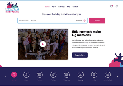 Website development Sandwell Holiday Activities - SEO