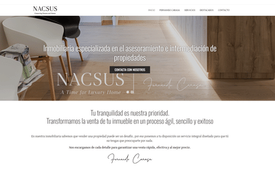 Creación del sitio web corporativo de Nacsus - Estrategia de contenidos