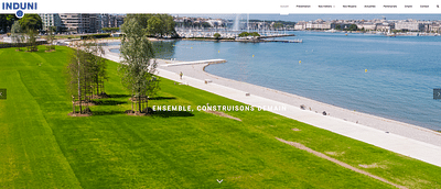 Website for a major builder in Geneva CH - Webseitengestaltung