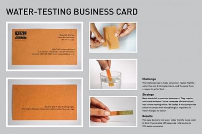 WATER-TESTING BUSINESS CARD - Publicité