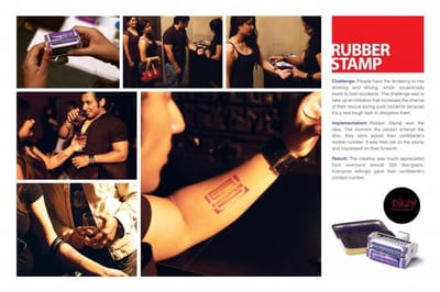 RUBBER STAMP - Publicité
