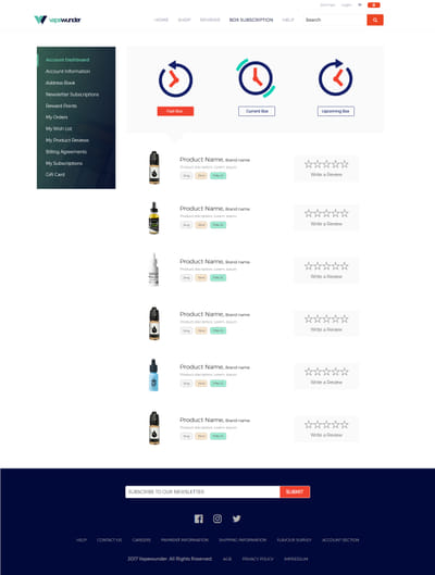Vapewunder - Integrated System Development - Web Application