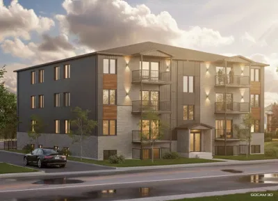 16-plex multi-unit building - 3D
