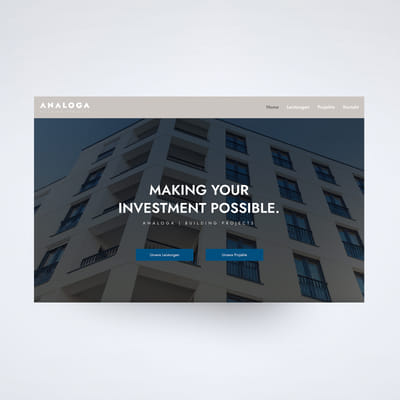 Webdesign | Immobilienentwicklung - Diseño Gráfico