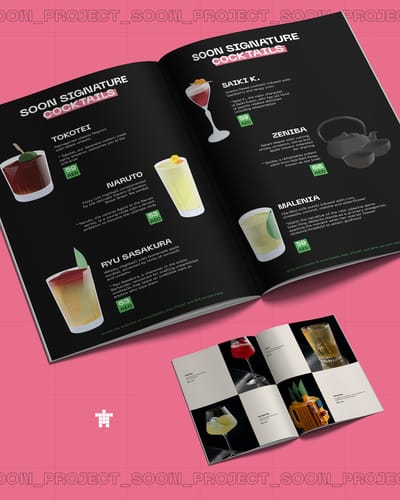 Conception graphique des menus SOON - Packaging
