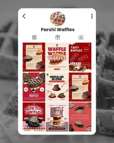 Waffle Social Media Handling - Grafikdesign