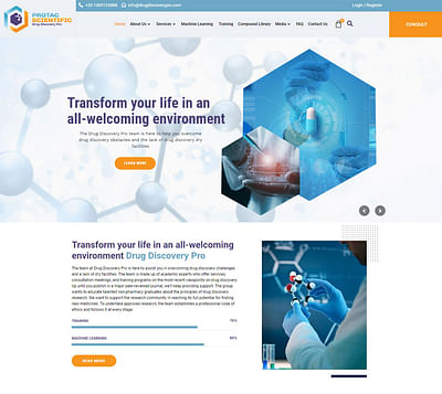 Drug Discovery Pro Website - Création de site internet