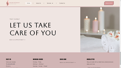 Minimal Website Design (wellness clinic) - Website Creatie