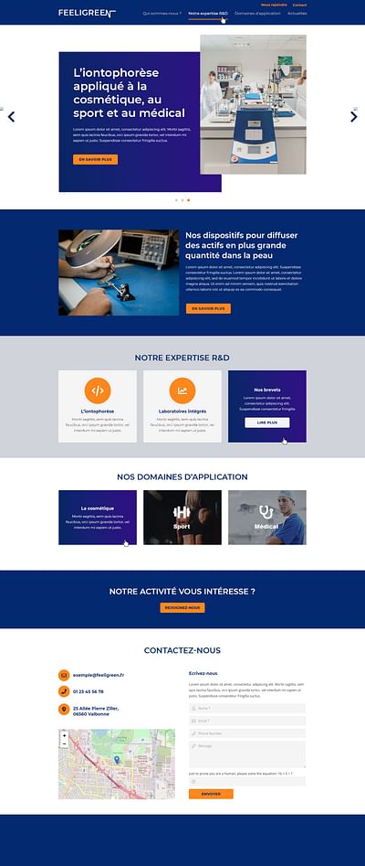Site web pour un laboratoire de recherche - Création de site internet
