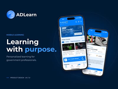 ADLearn v1.0: Mobile Learning App for Gov Employees | Case Study - Ergonomy (UX/UI)