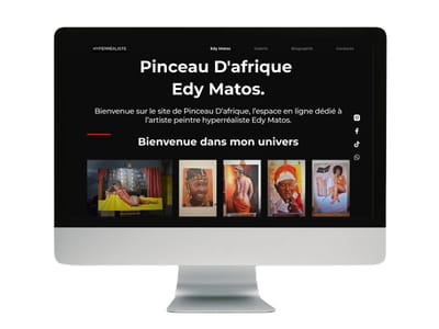 Site Web peintre hyperréaliste - Création de site internet