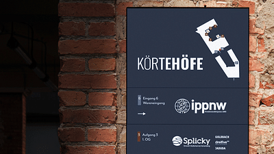 Logodesign und Beschilderungskonzept der Körtehöfe - Image de marque & branding