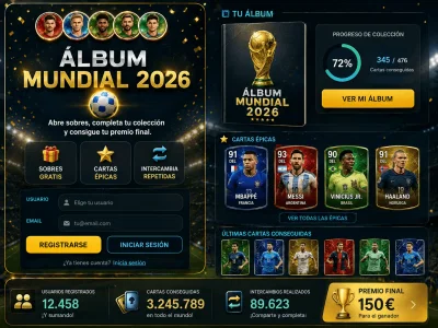 Álbum Cromo Mundial 2026 - Aplicación Web