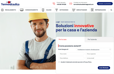 Realizzazione grafica sito Diaferia Termoidraulica - Creazione di siti web