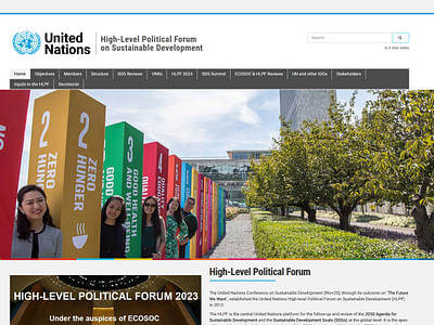 United Nations HLPF Drupal Website - Creación de Sitios Web