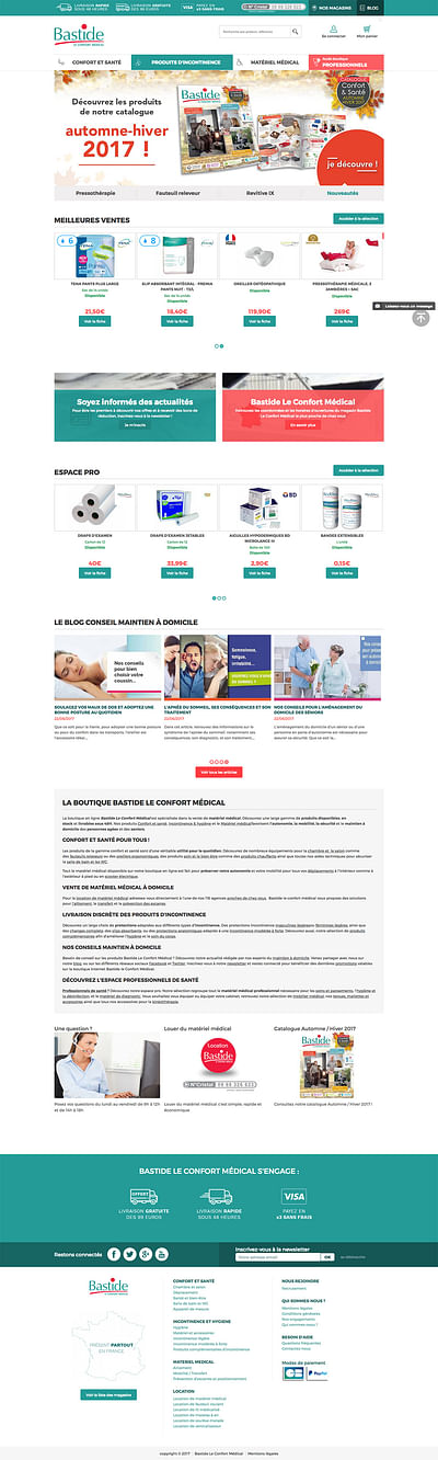Création site ecommerce Bastide, le conort médical - E-commerce