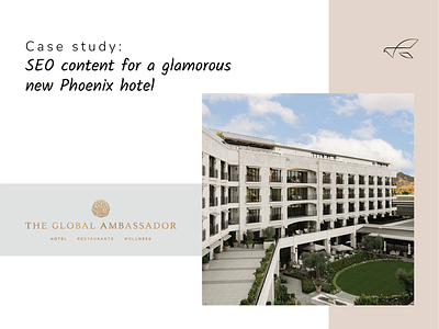 Web Content for The Global Ambassador Hotel - Branding y posicionamiento de marca