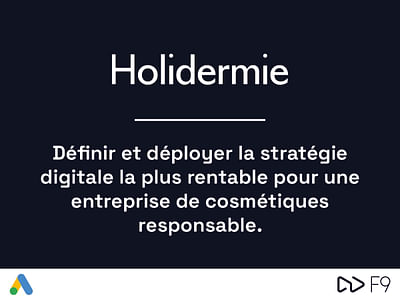 Stratégie Google Ads - Holidermie - Digital Strategy