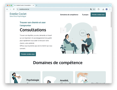 Estelle Coclet - Landing page - Création de site internet