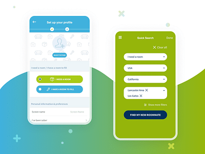 MySoberRoommate - Web & Mobile Room Renting App - Mobile App