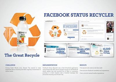 FACEBOOK STATUS RECYCLER - Werbung