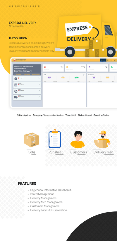 Application web pour suivi de livraison - Application web