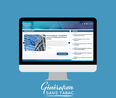 Génération Sans Tabac - Refonte Page d'accueil - Création de site internet