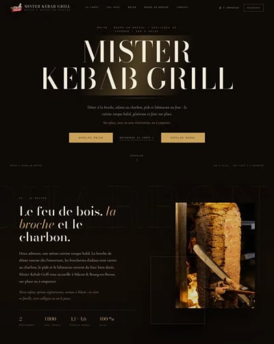Site des restaurants Mister Kebab Grill - Création de site internet
