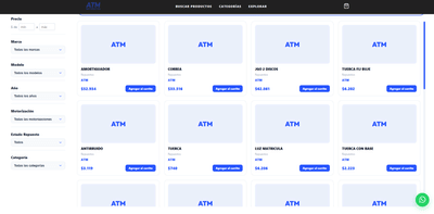 ATM Repuestos | E-commerce disruptivo - Développement de Logiciel