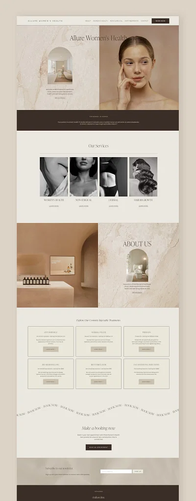 Allure Clinic : Design Web Élégant pour Esthétique - Website Creatie