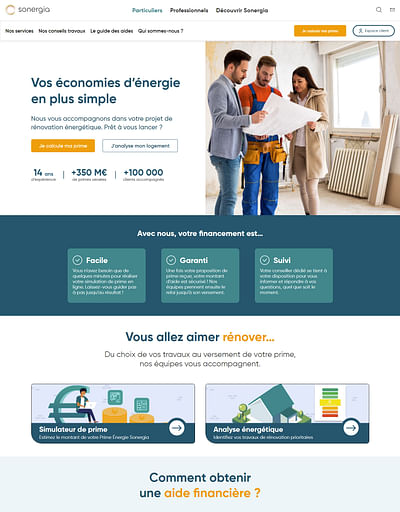 Sonergia - Création de site internet