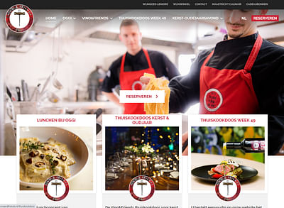 Vino Friends restaurant website - Website Creatie