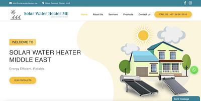 Website developed for Solar Water heater UAE - Référencement naturel