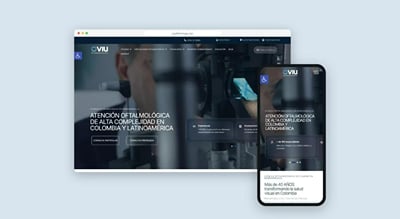 VIU: website for one of Colombia's largest eye clinics - Website Creation