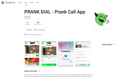 Prank Dial - Application mobile