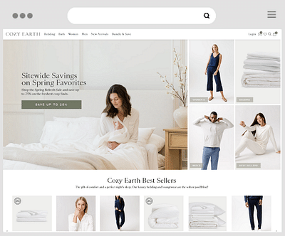 Cozy Earth - E-commerce