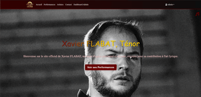Création du site web officiel de Xavier Flabat - Application web