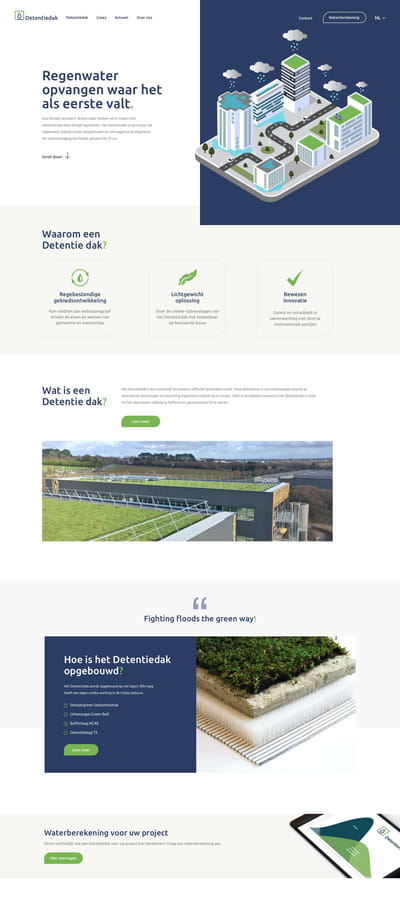 Webproject Detention Roof - Website Creatie