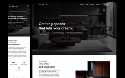 Interior design studio website - Website Creatie