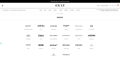 Sviluppo E-commerce Alta Moda Concept Boutique - Web analytics/Big data
