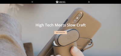 Shopify Shop für NBERG - Webseitengestaltung